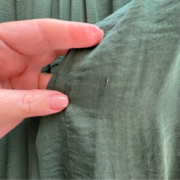 Size Medium ZARA Woman Deep Green Midi Dress - Picture 2 of 9